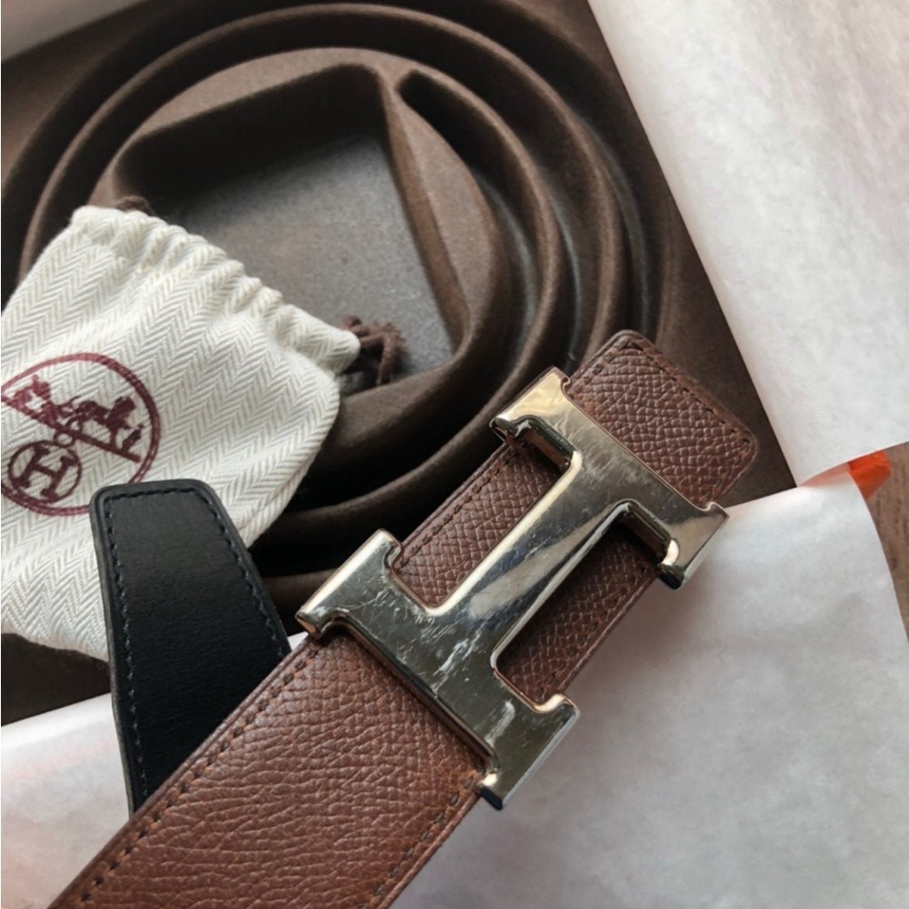 🎉HP🎉Authentic Hermes Constance Belt & Buckle
Reversible black and brown - Picture 3 of 13